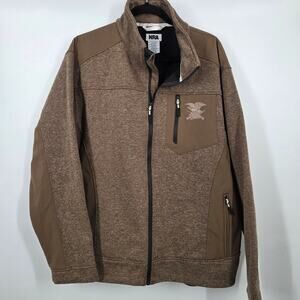 2022 NRA Dakota Ridge Performance Jacket Men 2XL Soft Shell Fleece Brown